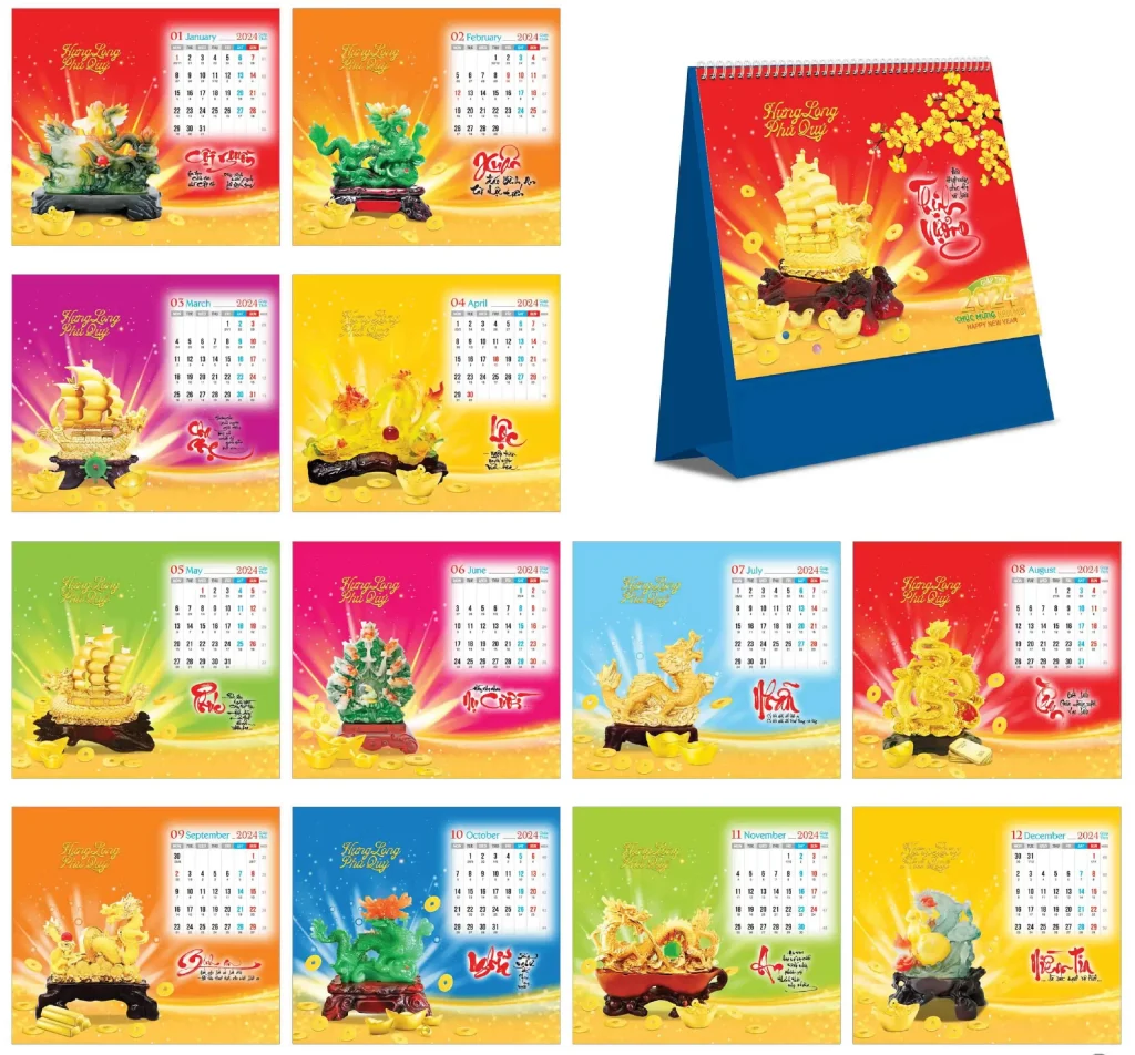 Mẫu lịch để bàn 1